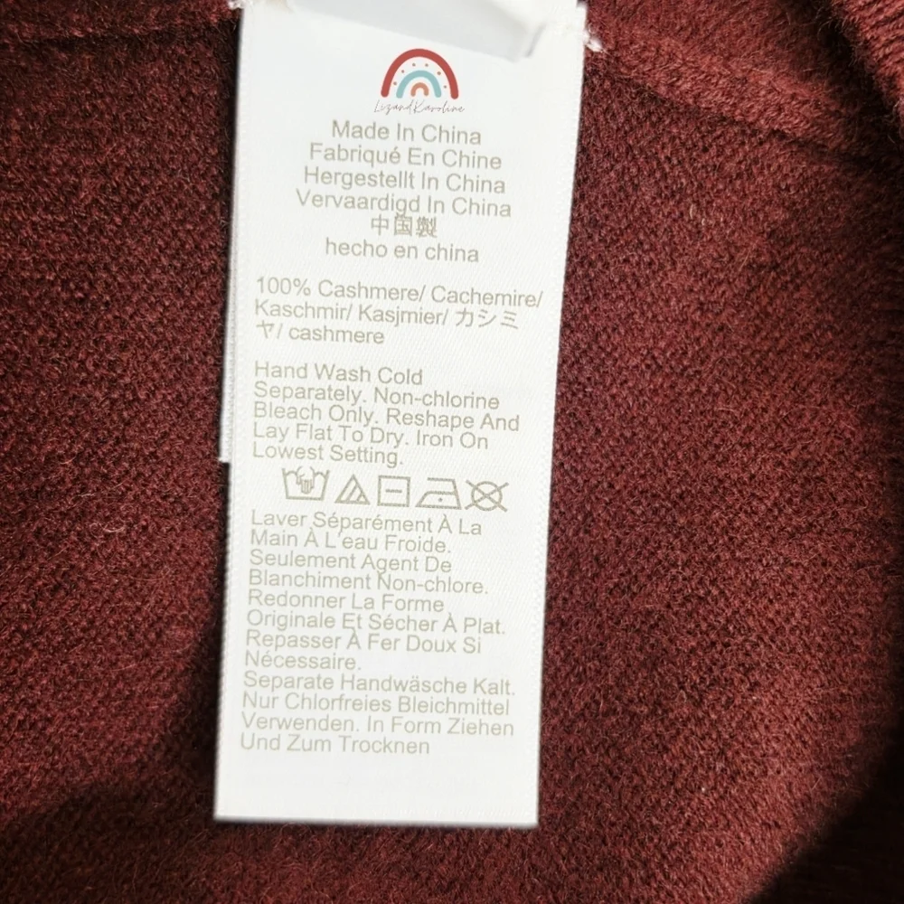 New! J. Crew Cashmere Crewneck Sweater in Port Wine